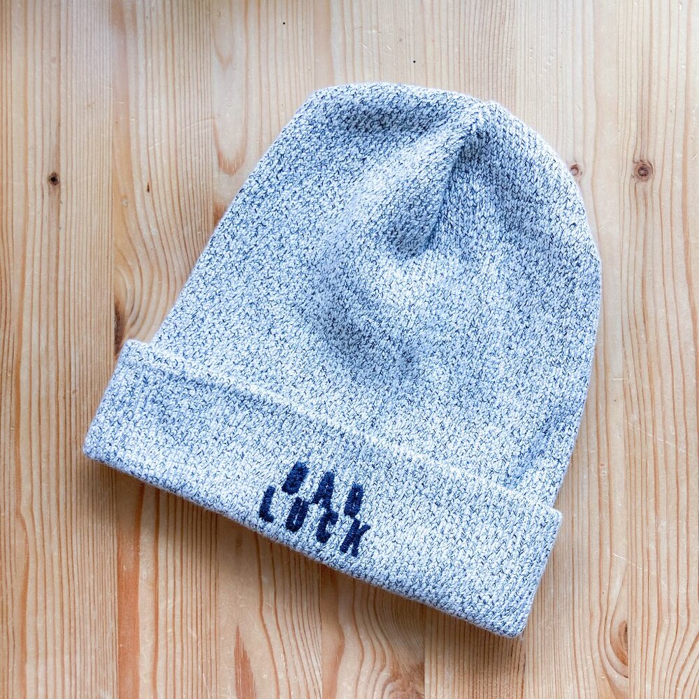BAD LUCK unisex grey beanie hat